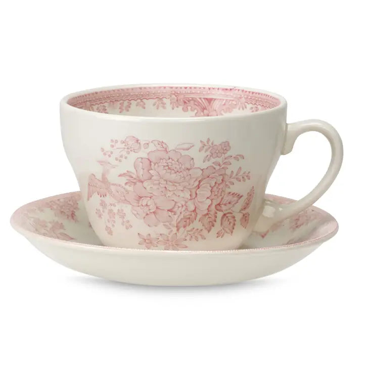 Burleigh Pink Asiatic Pheasant Breakfast Cup and Saucer