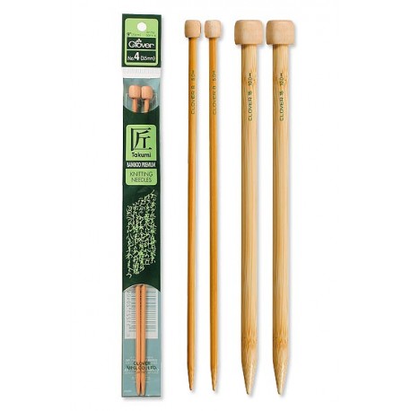 Clover Bamboo Straight Needles