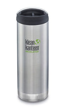 Load image into Gallery viewer, Matte pink insulated stainless steel bottle with a straight silhouette. &quot;Klean Kanteen Insulated&quot; logo printed on the bottle in white. Black pastic lid with a slide tab to open and close the drinking hole and a stainless handle.
